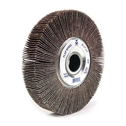 Mercer Industries 368060-6"x1"x1" Center Hole Flap Wheel, Grit 60