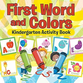 Paperback First Words and Colors Kindergarten Activity Book