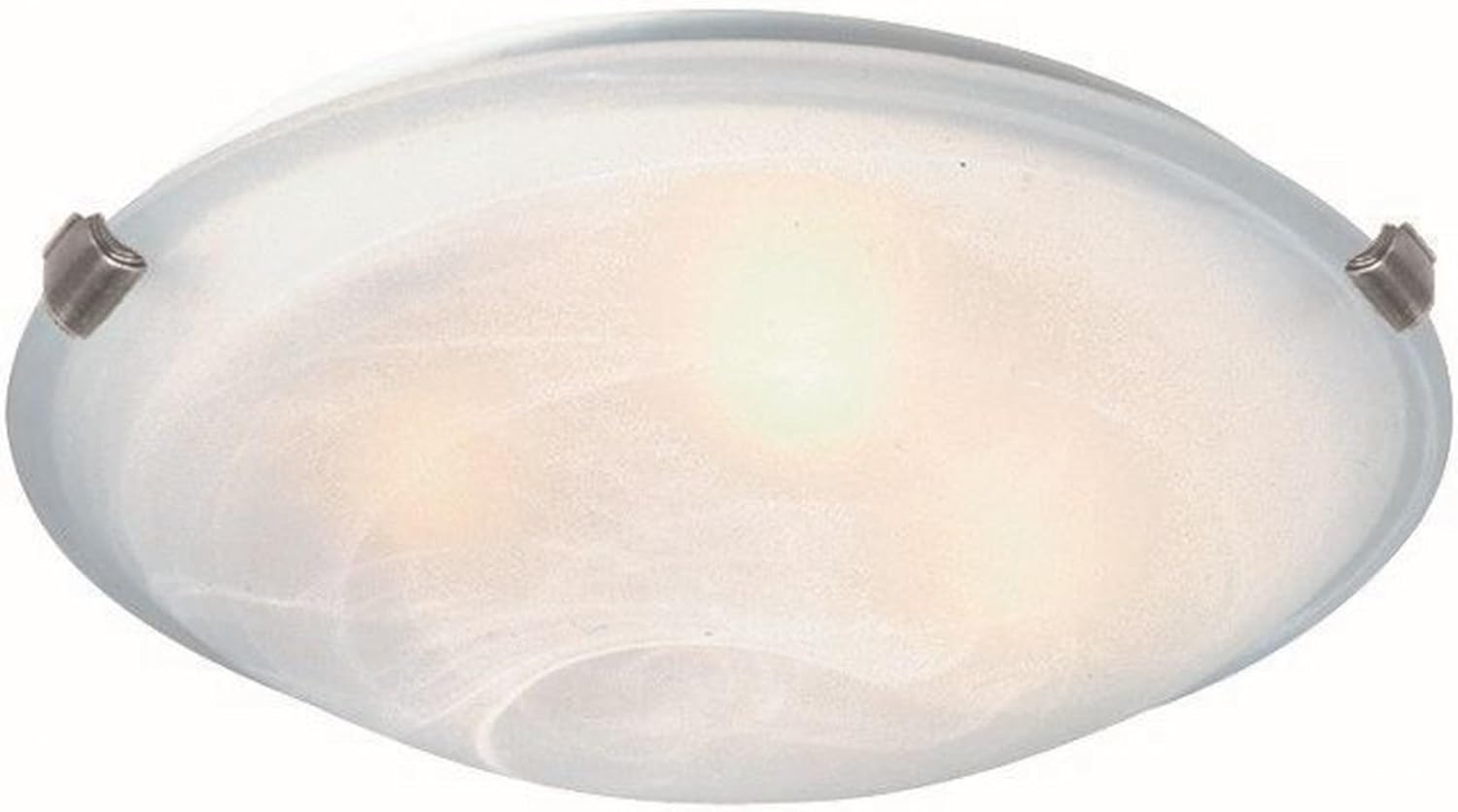 Artcraft AC2352SPBN Clip Flush Mount, 3-Light 180 Total Watts, Brushed Nickel