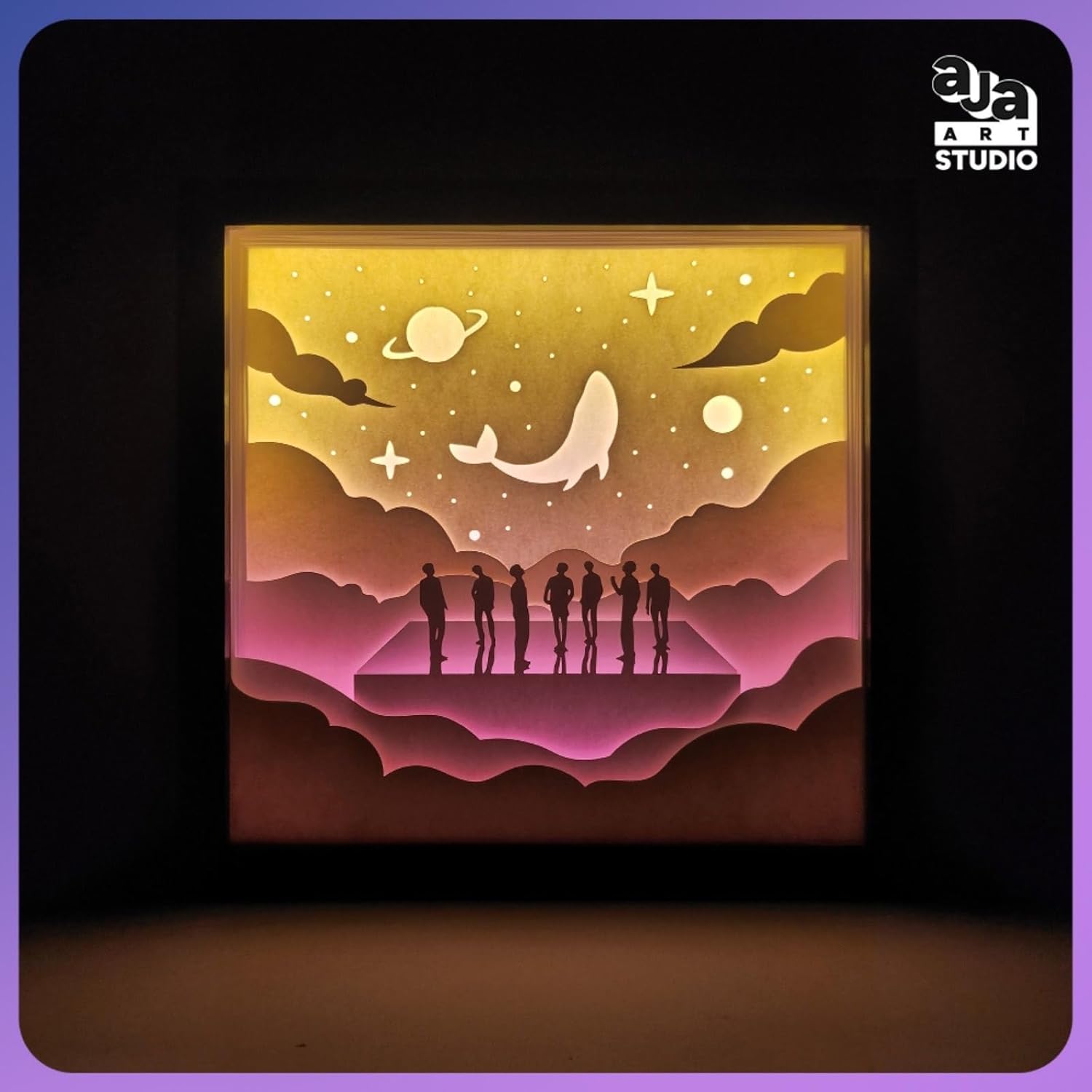 BTS We are Bulletproof Inspired Light Box - BTS Merch - BTS Room Decor - BTS Gifts