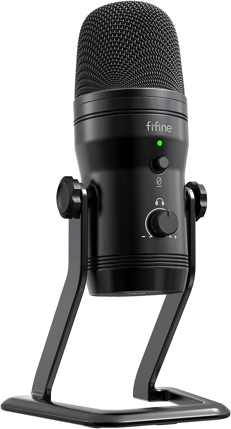 K690 USB Studio Recording Microphone for ASMR Zoom-Meeting | Computer Podcast Mic for PC, Mac, Mute Button, Monitor Headphone Jack, Four Pickup Patterns for Gaming, Vocals, Streaming