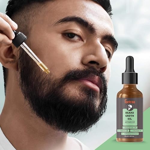 Miniatura 2 de Aceite de crecimiento de barba avanzado para hombres, más crecimiento de barba con aceite de fenogreco, aceite de cebolla y vitamina D, natural, el