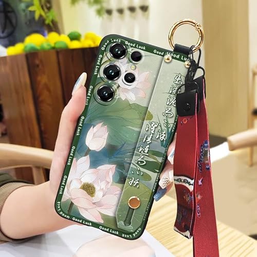 Phone Case Compatible with Oukitel C1/C1 Pro, Shockproof Anti-knock Elderly lady Phone Holder Back Cover For Mom Chinese style D