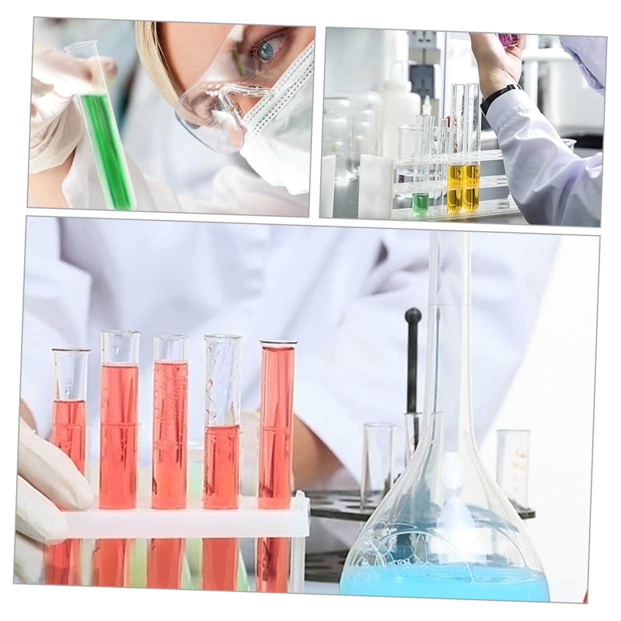 ULTECHNOVO 20pezzi Provette Trasparenti Per Esperimenti Di Laboratorio e Progetti Fai Da Te Multiuso Per Campioni e Creazioni Artistiche