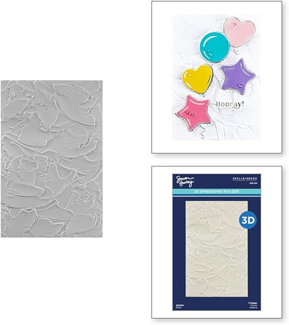 Spellbinders E3D-103 Plaster 3D Embossing Folder from Simon's Birthday Bash Collection by Simon Hurley