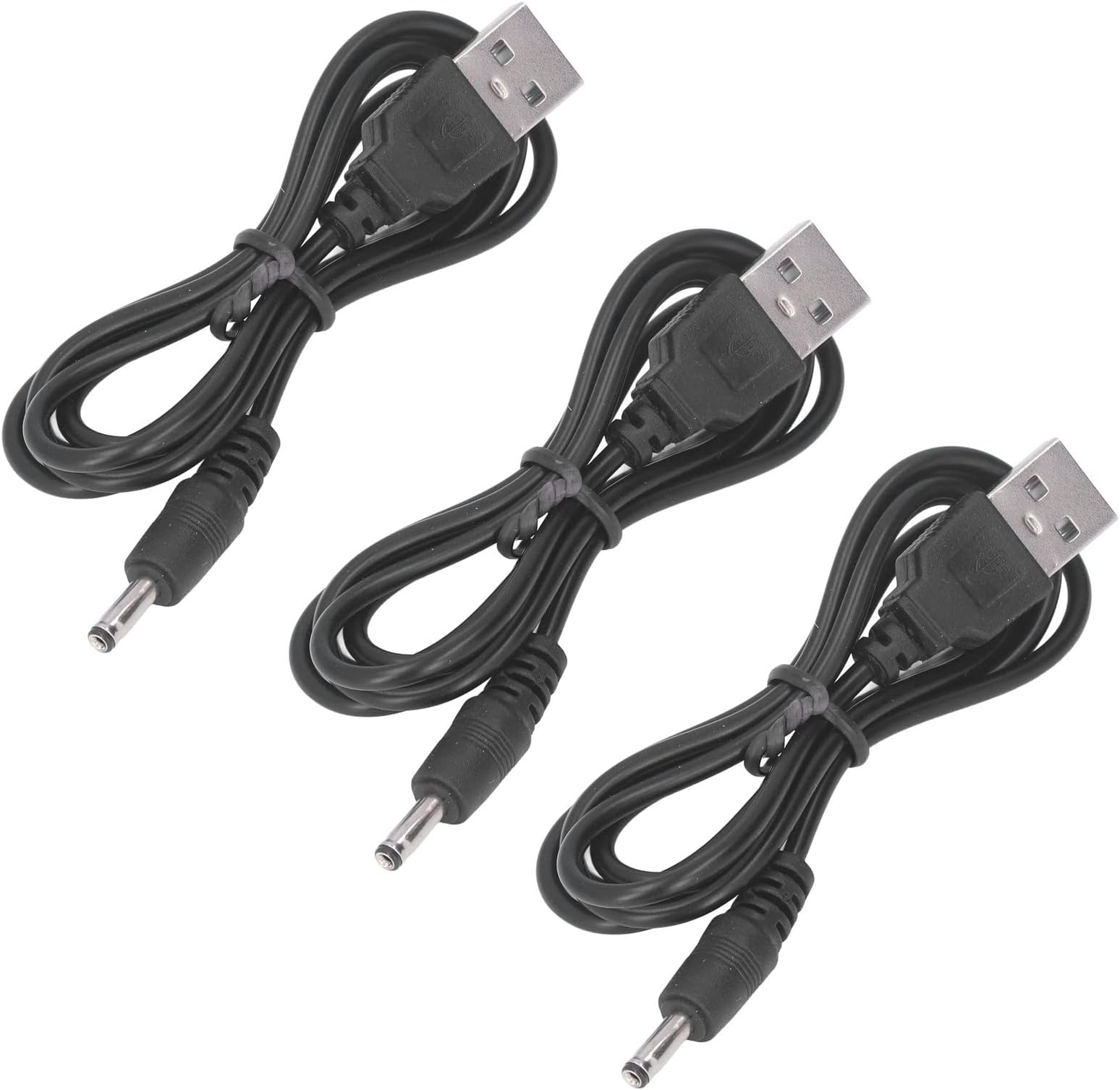 Universal Charging Cable, 3 Pack USB to DC Power Cable 3.5X1.35mm 5V Universal Charging DC Socket Power Cord for Router Mini Fan Phone Speaker Electronics