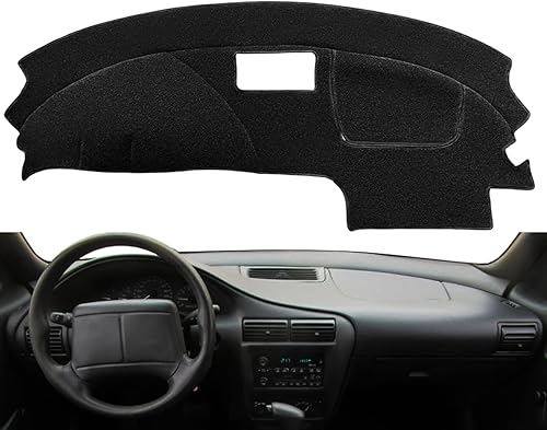 Cubierta de tablero de salpicadero, alfombrilla de ajuste personalizado para Chevy Chevrolet Cavalier 1995-2005 (negro) Y46