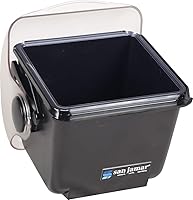 Vista 1 de San Jamar Soporte para condimentos con tapa de cúpula para cocina, bar y restaurantes, plástico, 2 cuartos de galón, color negro