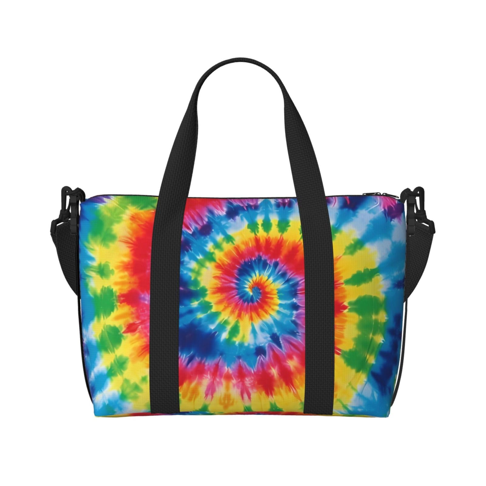 Travel Duffel Bags Personal Item Bag Carry on Luggage Bag Training Handbag Lightweight Waterproof Sports Gym Bag tie dye rainbow Weekender Bag for