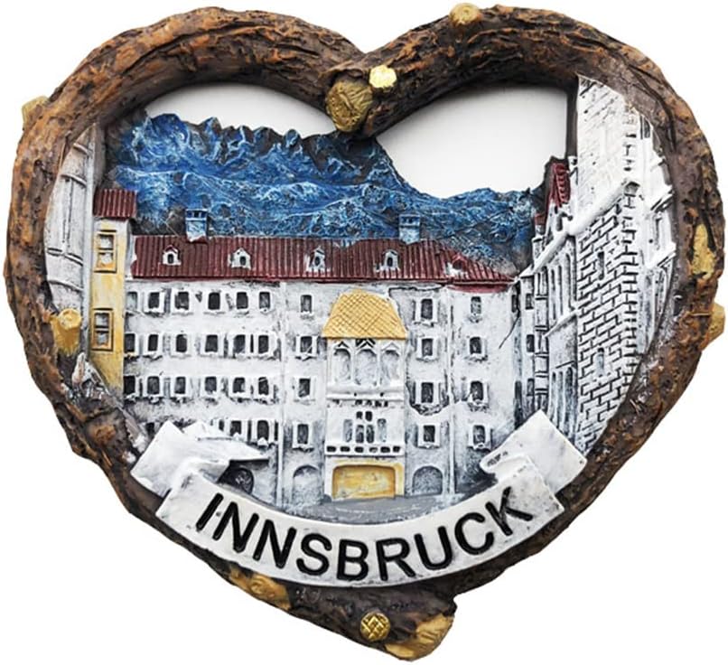 Innsbruck Austria 3D Fridge Magnet Souvenir Gift,Resin Handmade Innsbruck Refrigerator Magnet Home & Kitchen Decoration Collection