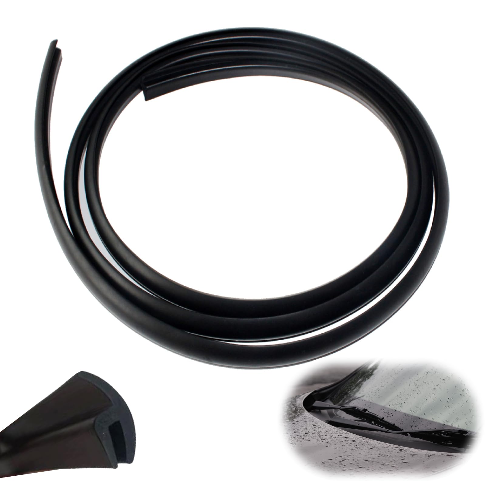 Listello Protezione Parabrezza Opel Astra G - Guarnizione Gomma Inferiore | 1998-2009 - Foto 5