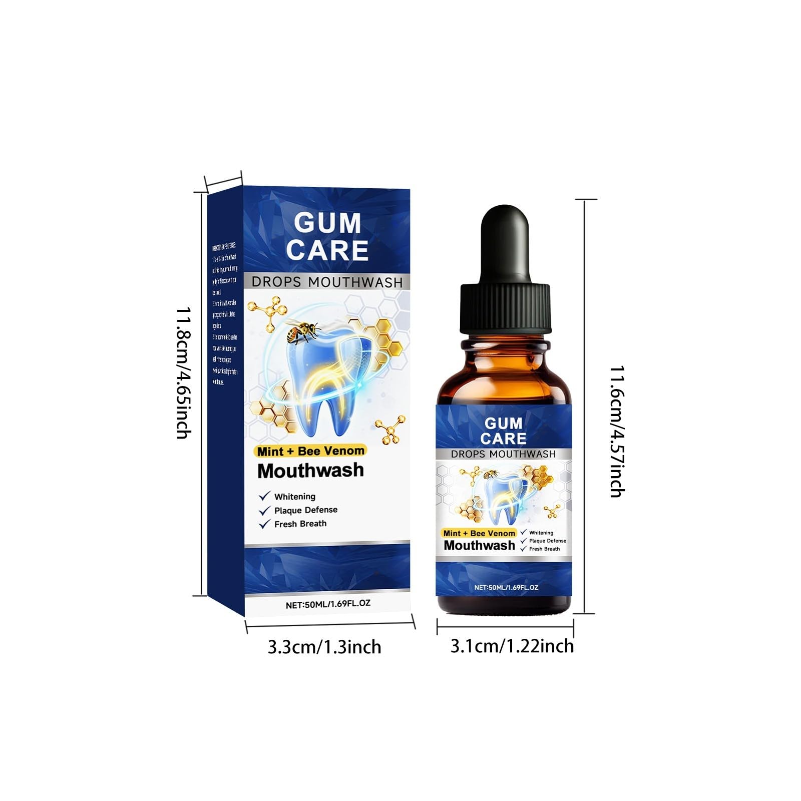 Gocce di cura orale con veleno d'api, igiene dentale quotidiana | Collutorio concentrato con veleno d'api. Protegge i denti, calma le gengive e garantisce una freschezza orale duratura.