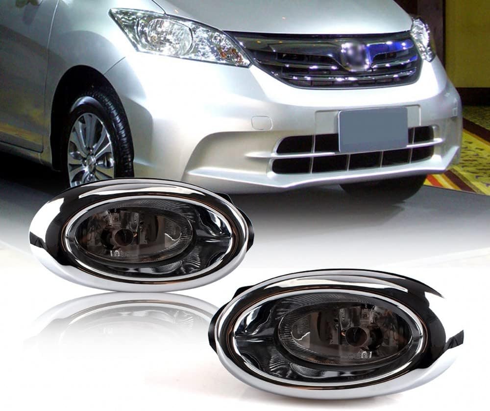 Auto-Tech Clear Fog Light w/Bezel Switch Wire Bulb fog lamp assembly kit Replacement For Honda FREED 2012 2013