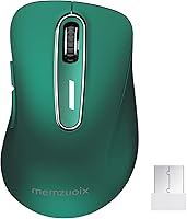 Vista 11 de memzuoix Ratón inalámbrico de 2.4G, 1400 DPI inalámbrico óptico móvil con receptor USB, ratones de computadora portátiles para laptop, PC, Rojo