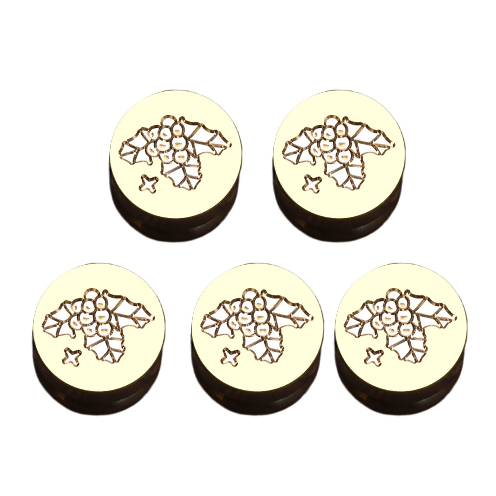 Tsophreniq 5Pcs Christmas Sealing Stamp Head for Wedding Invitations Envelope Scrapbooking, Embossed Sealing Stamp Replacements Christmas Seal