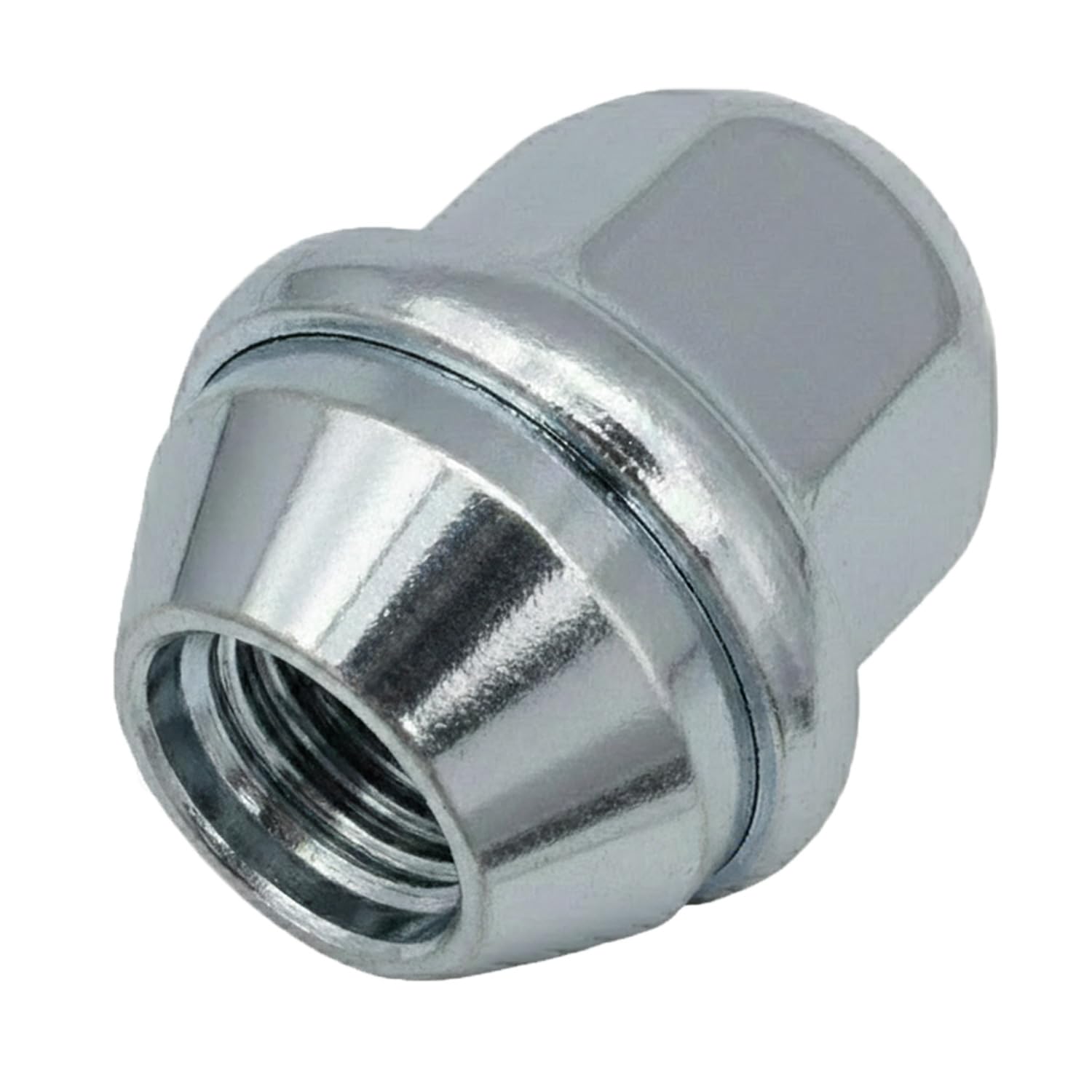 Set dadi per ruota M12 x 1,5 60° chiusi SW 19 mm altezza 31 mm cromato acciaio inox conici cerchioni alluminio