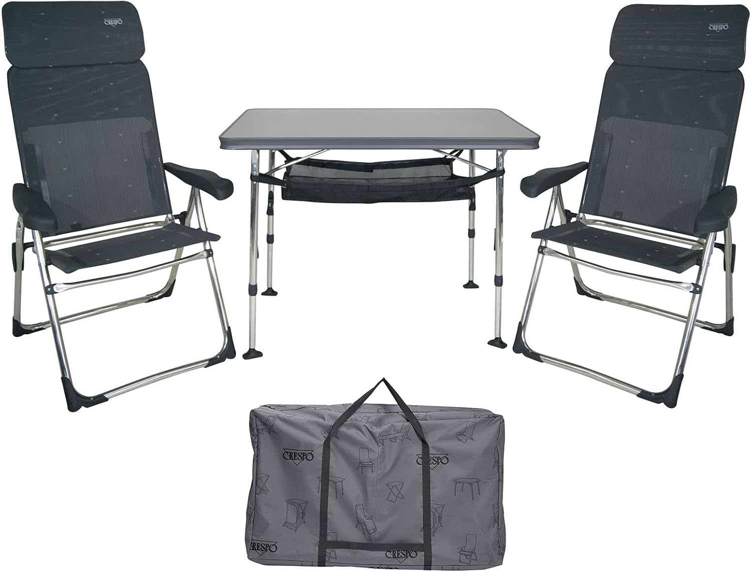 Crespo Fra611966 Metall Stuhl Tischset Valencia Anthrazit Amazon De Sport Freizeit