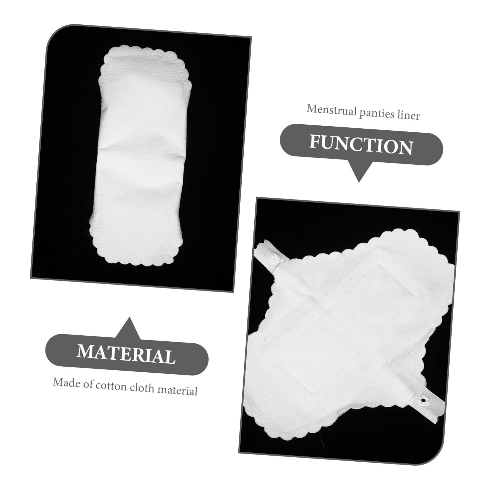 GLEAVI 30 Stk Waschbares Menstruationstuch unterhosen atmungsaktiv Damenbinde Wattepad Beschichtung Fräulein Höschen wasserdichtes Baumwolltuch Weiß