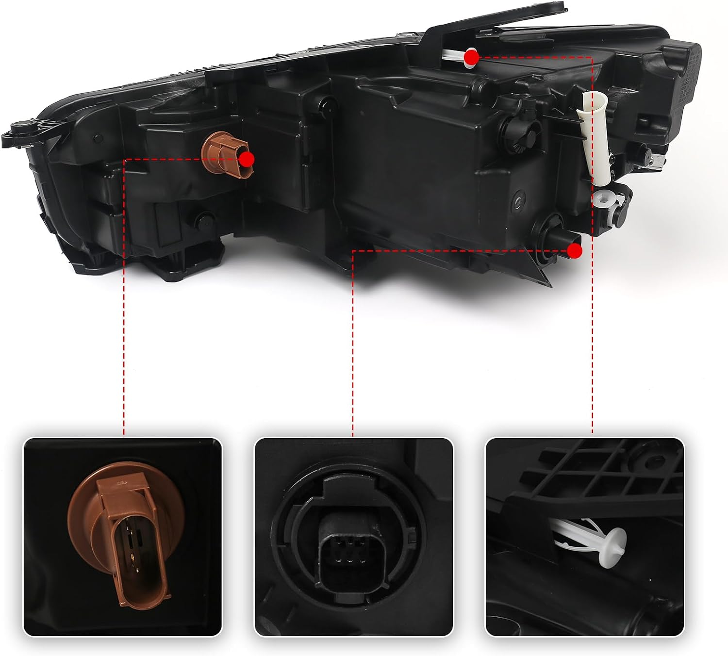 LED Headlight Compatible with Chrysler Pacifica 2021 2022 2023 2024 (With Bulbs) Front Headlamp Head Light Right Passenger Side 68428558AB