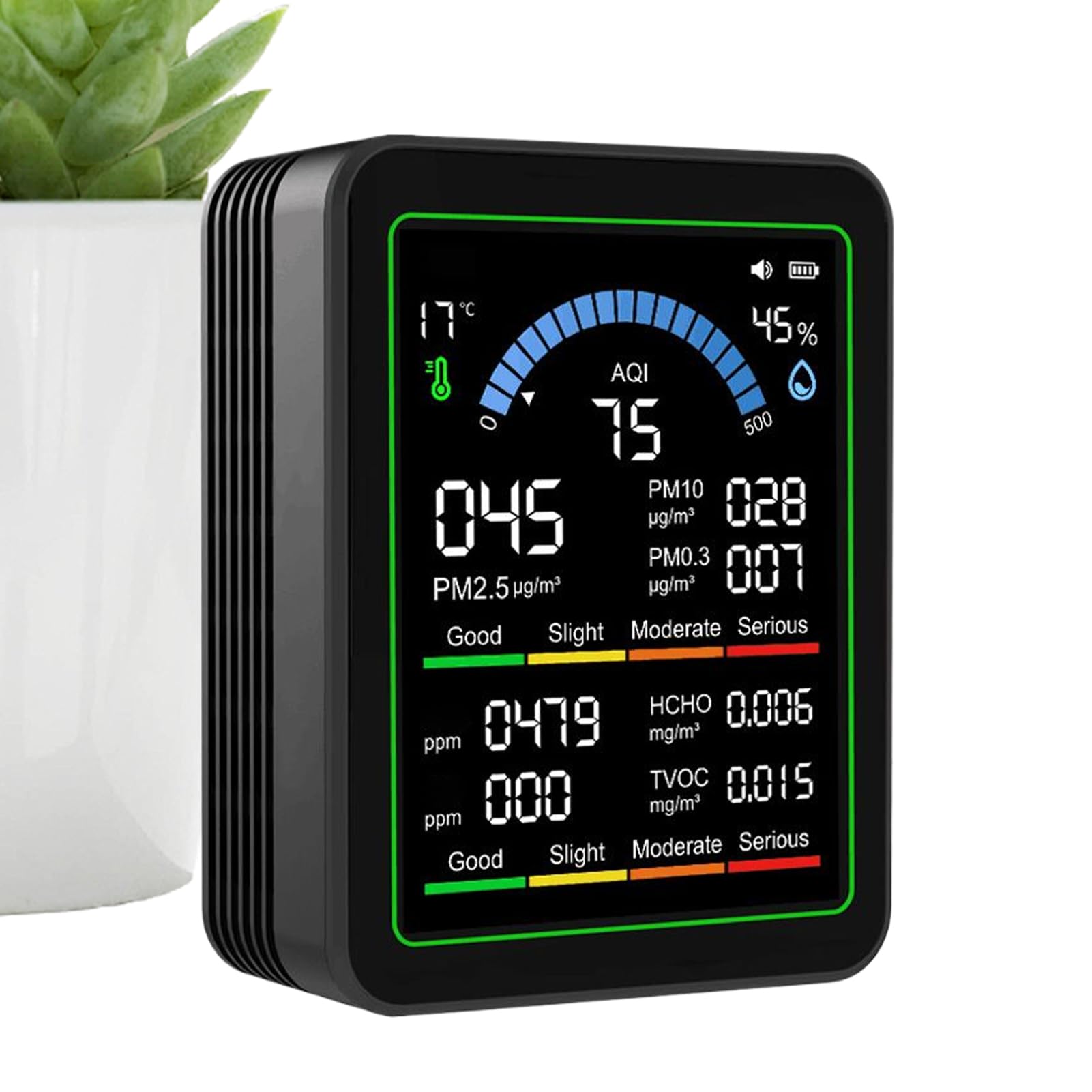 Moniteur de qualité de l'air contre l'air confiné grâce au testeur de détecteur d'intérieur portable