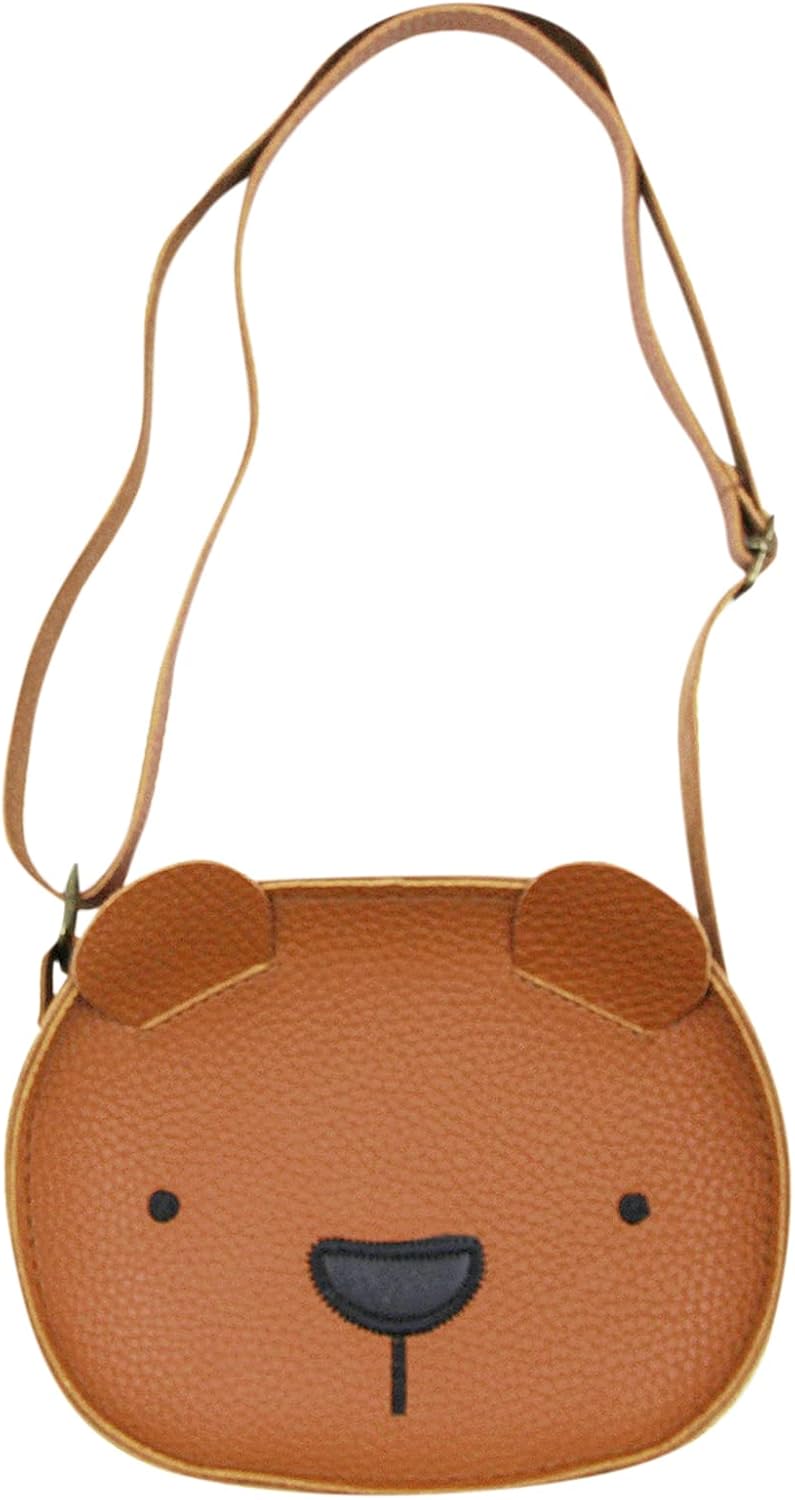 Suillty Cute Little Girls Purses and Handbags Cartoon Leather Bear Mini Coin Purse Toddler Boys Girls Wallet Crossbody Bag - Image 2