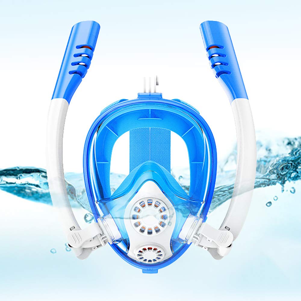 Snorkel Mask Pliable 180 Vue Panoramique Masque de Snorkeling à Respiration Libre avec Support de Caméra Amovible en Rose