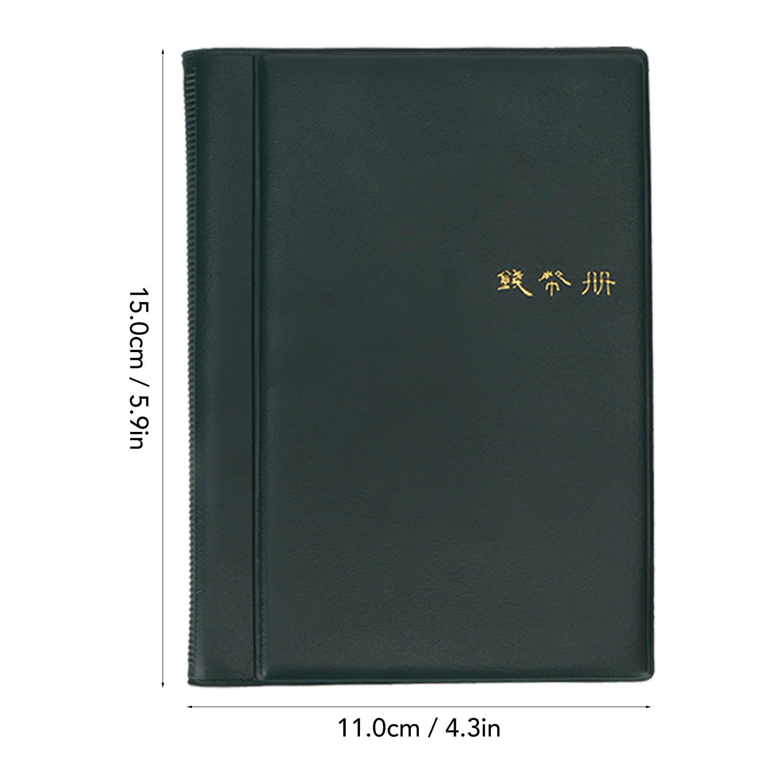 Libro per la collezione di monete da 7 pezzi con pagine trasparenti, album portamonete impermeabile e antipolvere, 120 tasche – accessori per la raccolta di valute, monete,