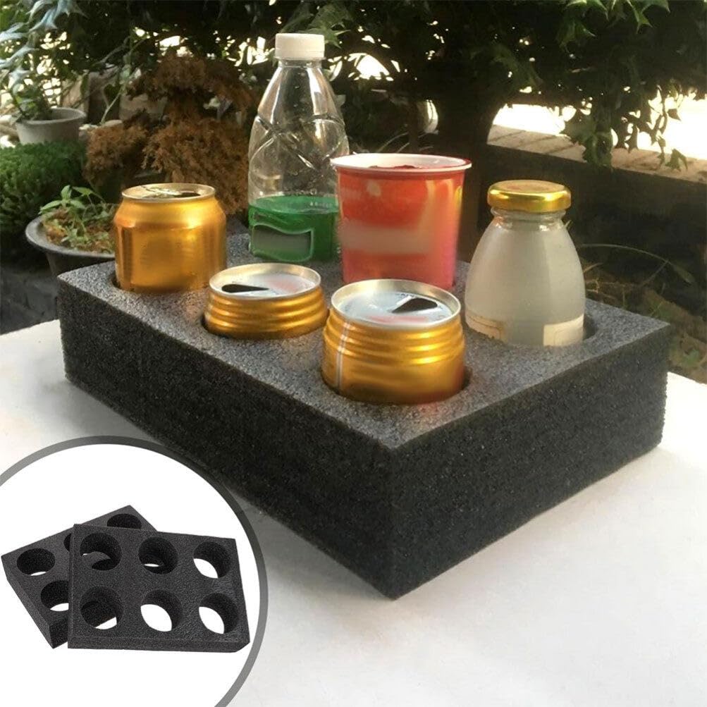 OUNONA 4 Pièces Porte-Gobelets À Emporter Plateau De Tasse En Mousse À 6 Cavités Pour Emporter Porte- Outil D'emballage De Boisson Pour Camping Pique- Magasin À Emporter