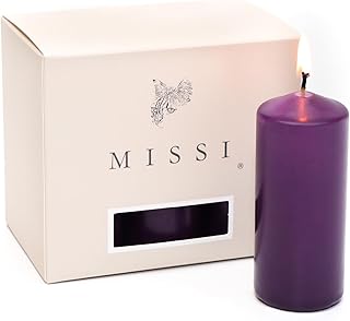 6'lı Mor Bar Mum Seti (3,5.8 cm)