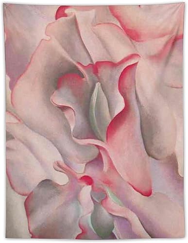 OKeeffe - Póster de pintura Pink Sweet Peas 2 por Georgia OKeeffe, tapiz de pared, impresión artística, tapices colgantes para habitación,