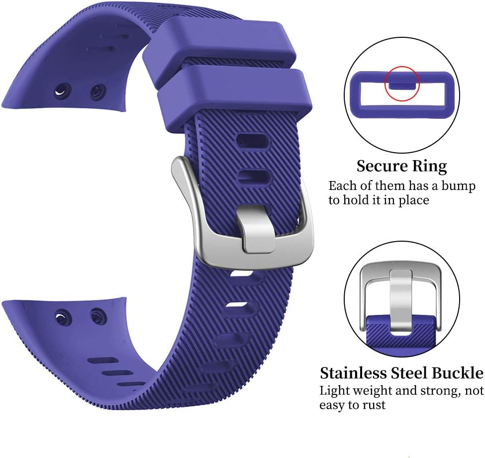 Compatible with Garmin Forerunner 45 band, Soft Silicone Sport Replacement Watch Band, Fitness Strap Bracelet Wristband for Garmin Forerunner 45 Smartwatch image 3