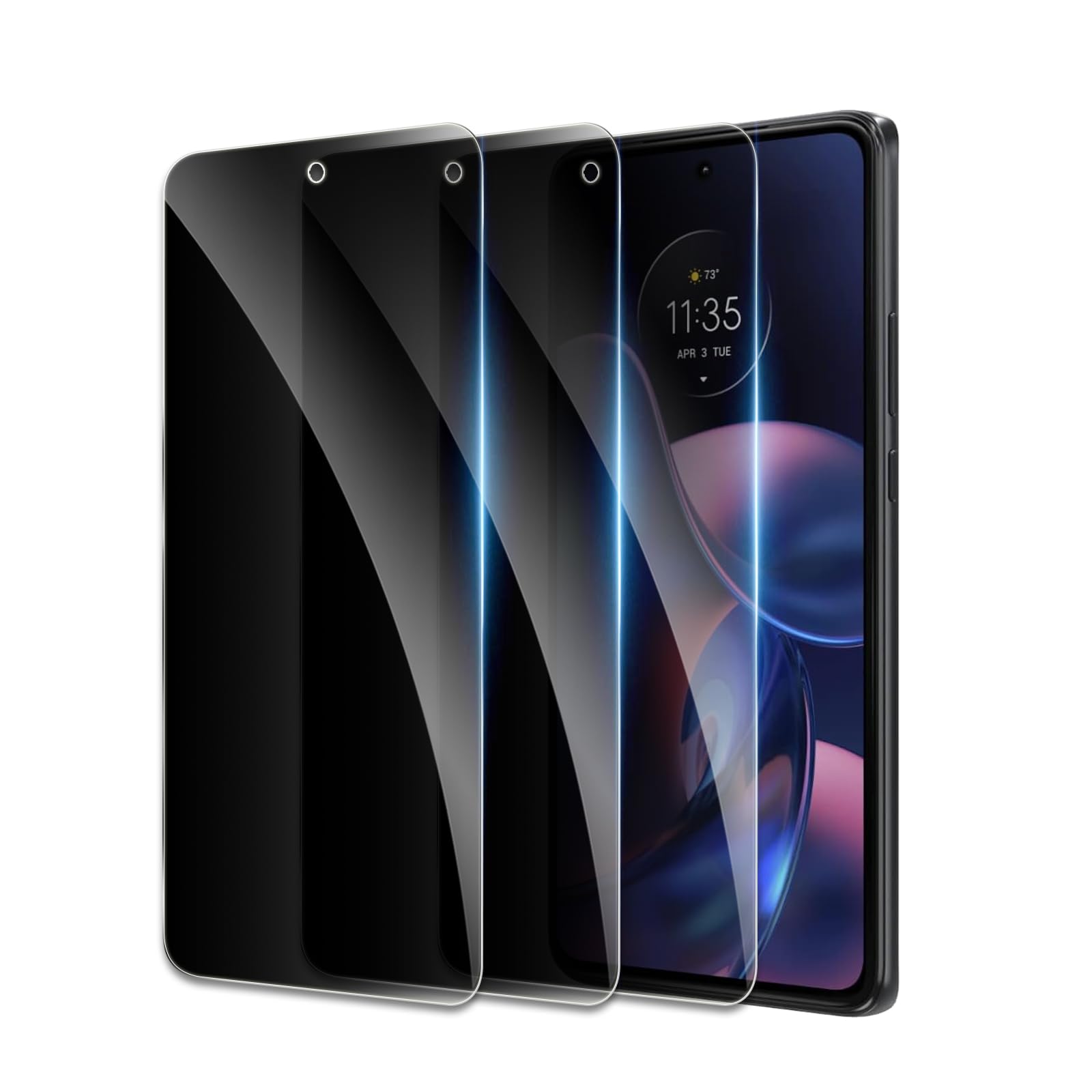 Pellicola protettiva per la privacy per Motorola Moto Edge 2022 5G, accessori in vetro temperato infrangibile, pellicola in vetro temperato anti spia, compatibile con custodie, ultra resistente,