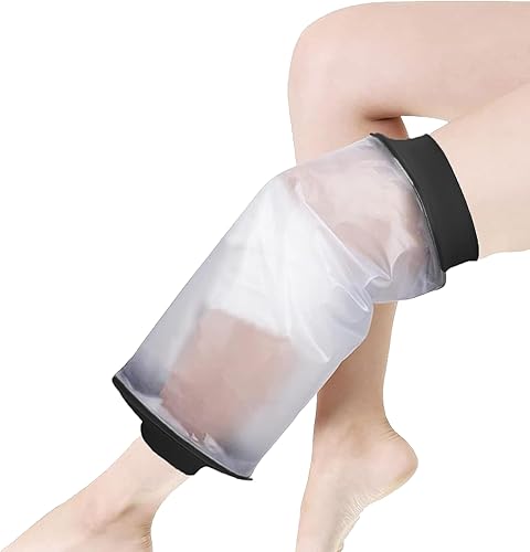 EXQUISITO Rodillera moldeada para ducha  Disponible en 3 tamaños  Protector de rodilla reutilizable después de la cirugía para heridas de rodilla,