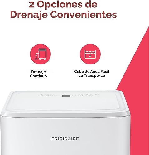 Miniatura 9 de Frigidaire Deshumidificador portátil de 22 pintas con Wi-Fi y certificación Energy Star para habitaciones pequeñas, dormitorios y baños, control de