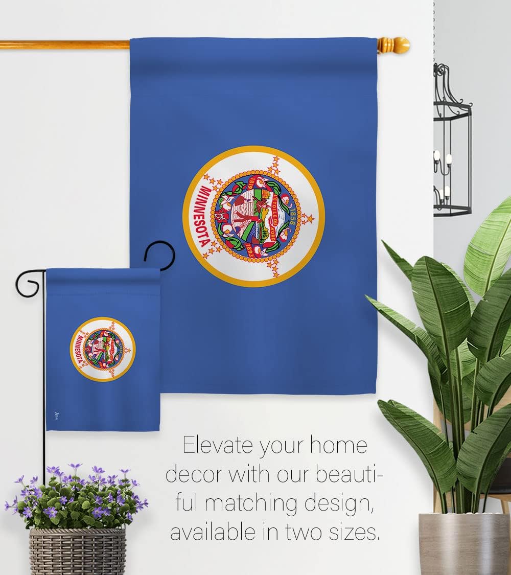 Minnesota Garden Flag - Regional States USA American Territories Republic Country Particular Area - House Decoration Banner Small Yard Gift Double-Sided Made in 13 X 18.5
