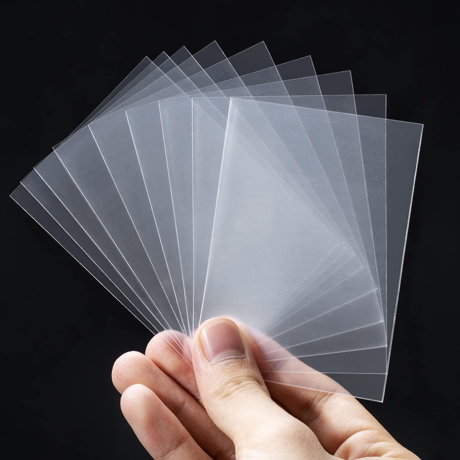 Buste Proteggi Carte, 100 Pezzi Trasparenti Bustine Carte 66 X 92 MM 0.1MM Tasche Vuote per Da Collezione Pokemon Magic