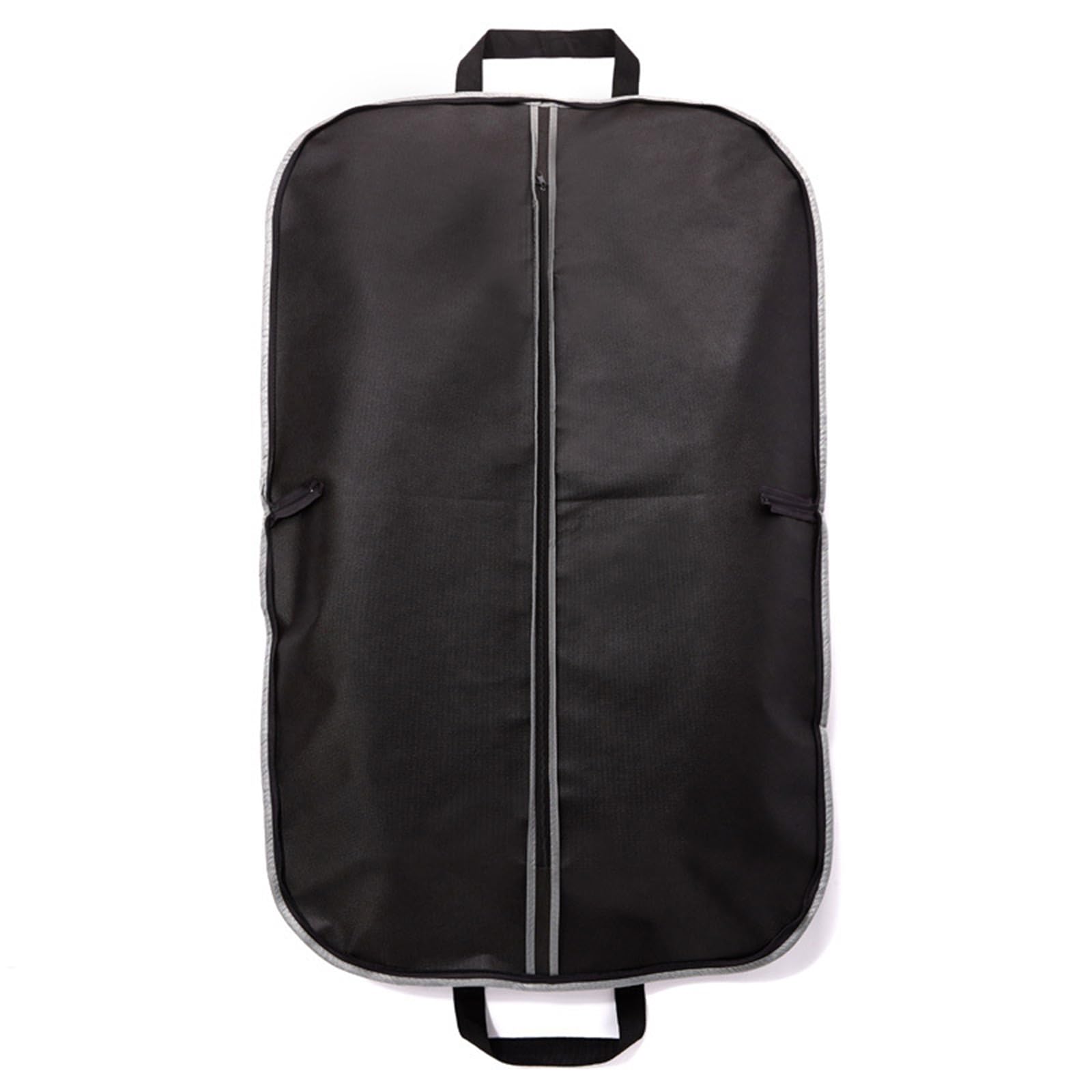 Copriabiti 2 Pezzi Porta Abiti Portatile Pieghevole in Tessuto Non Tessuto Custon Tessuto Non Tessuto Custodia da Viaggio d'Affari Borse Porta Abiti Antipolvere con Manici, 101 x 60 cm, Nero