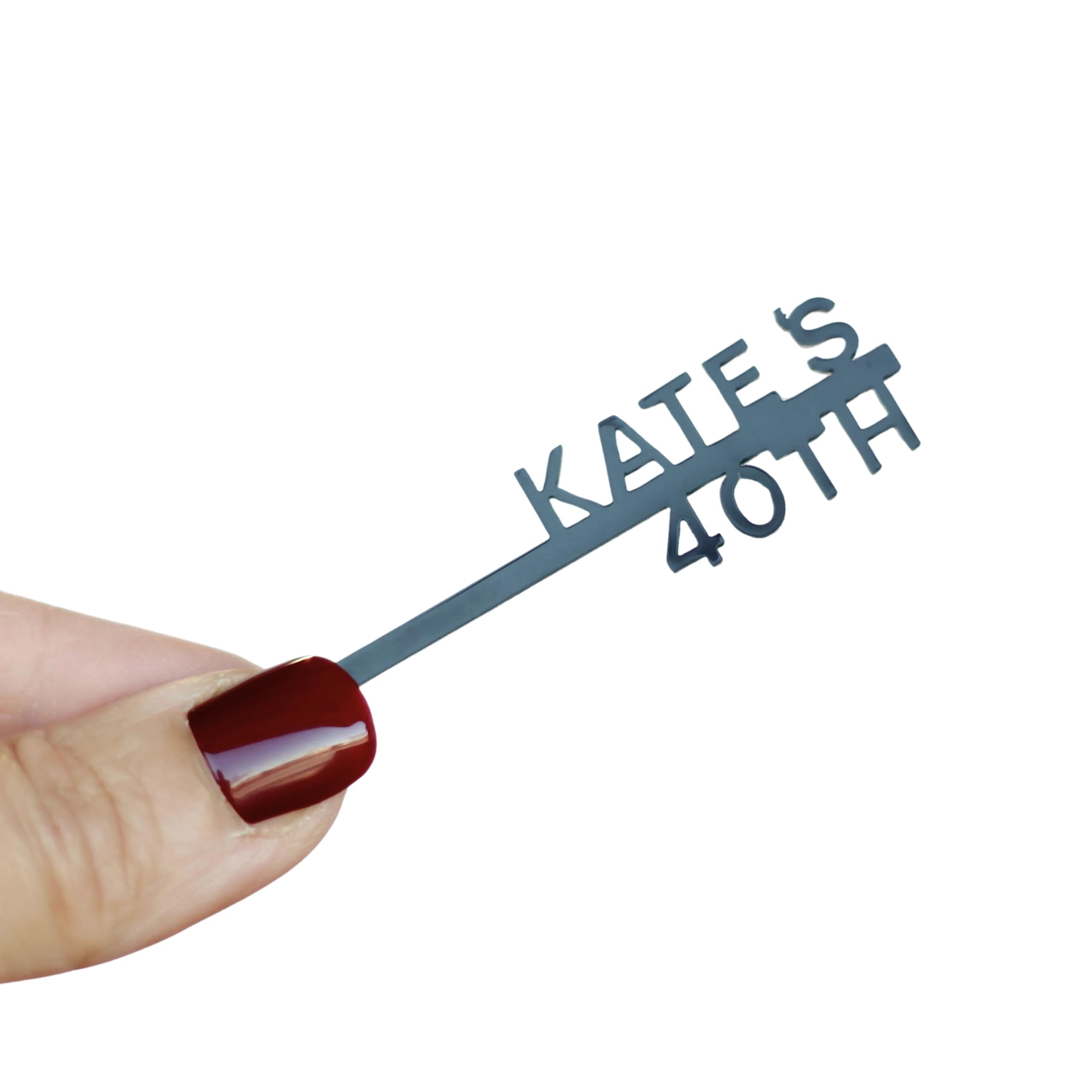 Personalized Acrylic Swizzle Sticks, Custom Name Drink Stirrers for Weddings & Parties, Multiple Color Options, Cocktail Stir Sticks, Elegant Table Decor Favors (Set of 10) (White)