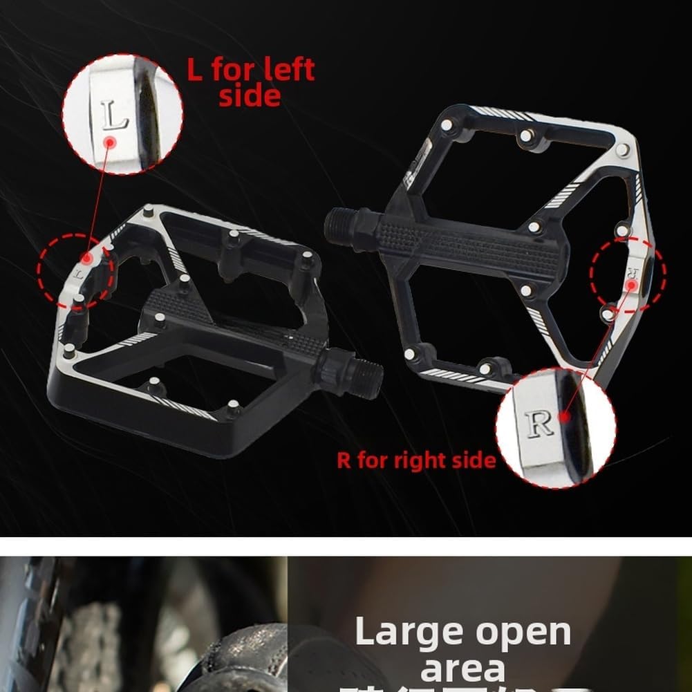Pedali per bicicletta in lega 9/16" CNC antiscivolo con ampia piattaforma