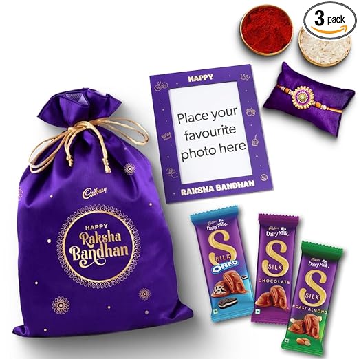 Cadbury Dairy Milk Silk Chocolates Potli Special Rakshabandhan Edition with Photoframe, 150 Gram