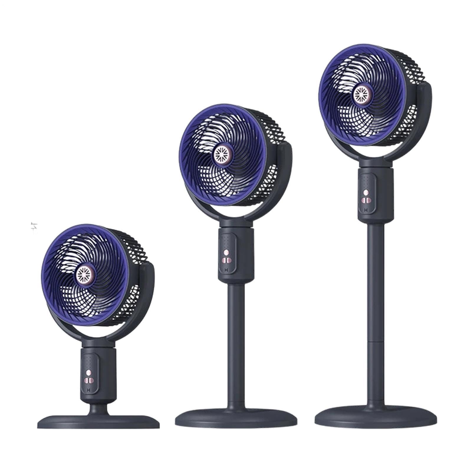 Ventilador Torre Para Habitación Circulador de aire 5 velocidades con | Torre ventilador oscilante recargable USB-C altura ajustable para playa, hogar, oficina, cocina, dormitorio, sa