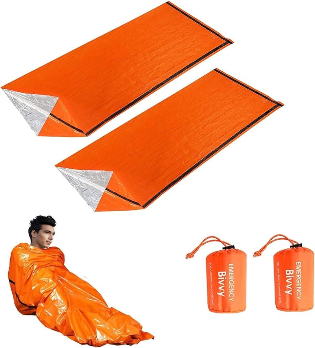 Couverture de survie épaisse et silencieuse pour isolation camping