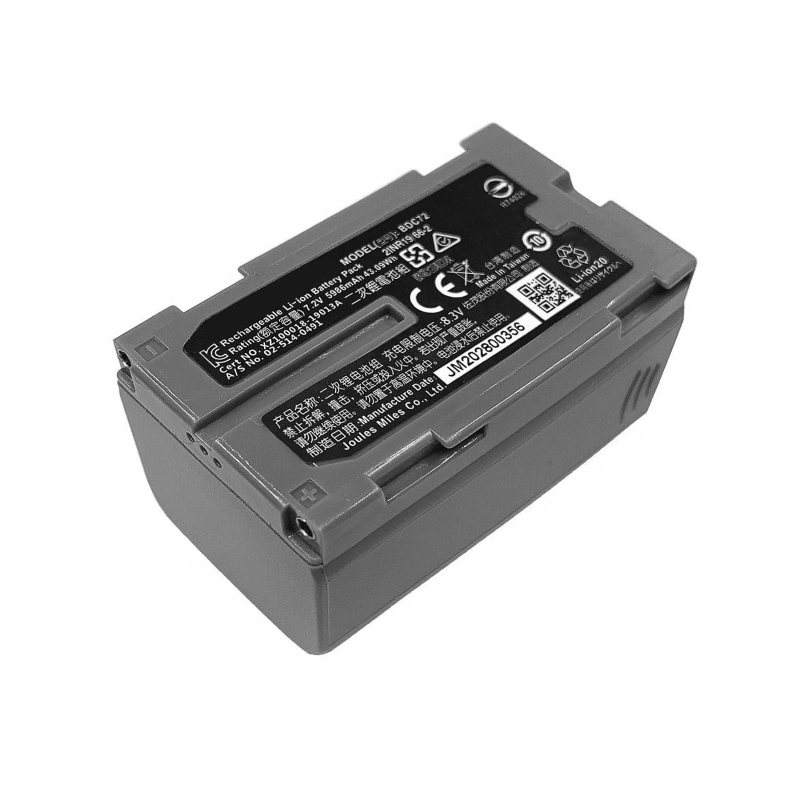 STEPMAX 2 Pack 7.2V 5986mAh BDC72 Replacement Battery for GM-52 FX101 IM52 Total Station