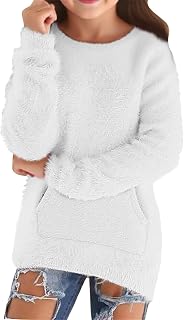 Cute Girls Sweaters 2025 Crewneck Long Sleeve Cozy Pullover Kids Sweater Clothes for Fall Winter