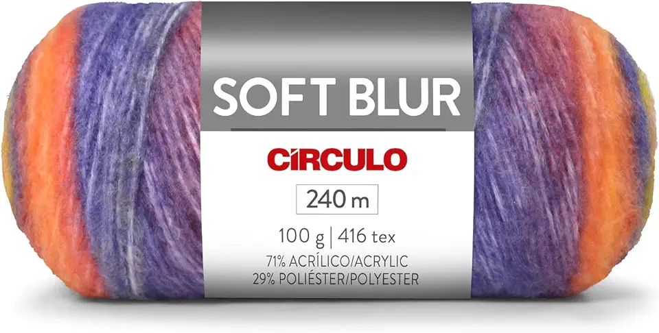 novelo de lã Soft Blur - Circulo - 100g - 240m - Crochê e tricô (9960-Baiao)