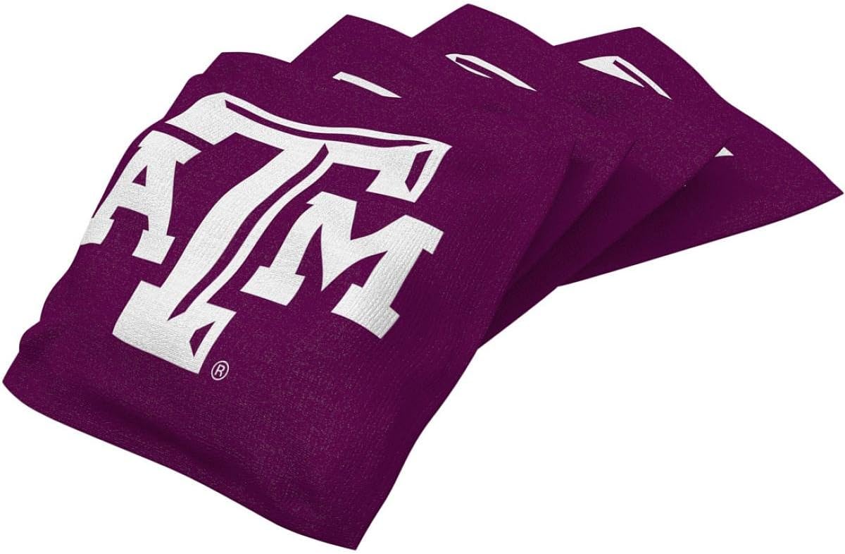 Wild Sports NCAA College Texas A&M Aggies Red Authentic Cornhole Bean Bag Set (4 Pack), 16 oz : Sports & Outdoors