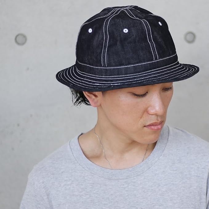 Amazon ハット 帽子 Oldman S オールドマンズ メトロ ハット ブラックデニム メンズ レディース バケットハット 夏 デニム カモフラ メンズ レディース サファリハット Hat アメカジ ストリート アウトドア ハット 通販