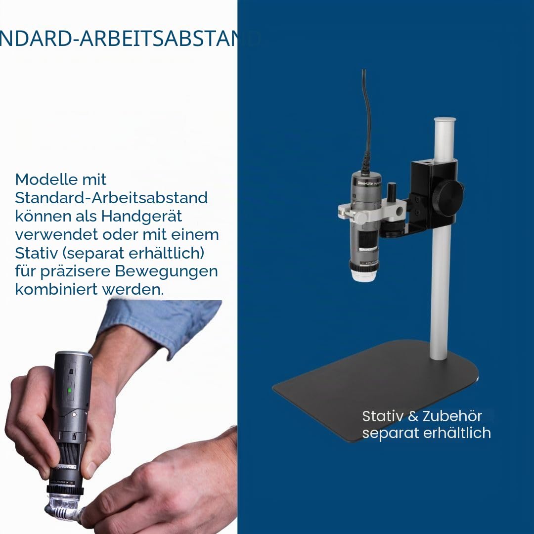 Dino-Lite Microscope, USB DIGITAL, 10X-70X, 200X AM4113ZT