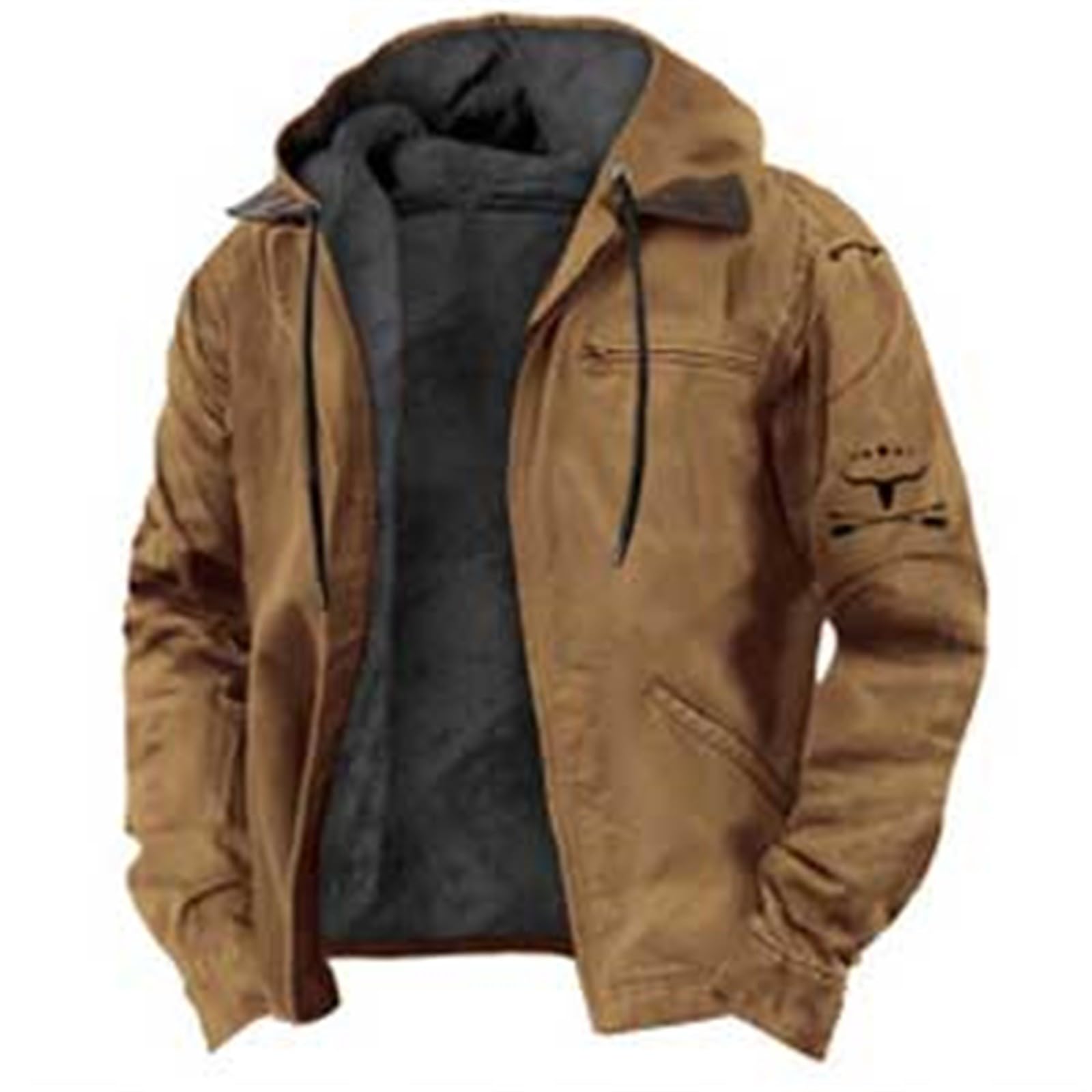 Lumberjack Giacca da camionista da uomo Cappotto invernale in caldo cotone Cargo Giacche con multitasche Overshirt Mens Escursioni Giacca Outdoor Pesante Vestibilità Rilassata Giacca con