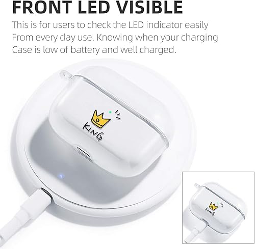 Miniatura 10 de Funda para Airpods Pro, bonita funda de silicona suave transparente con diseños de patrones para mujeres y hombres, a prueba de golpes, funda